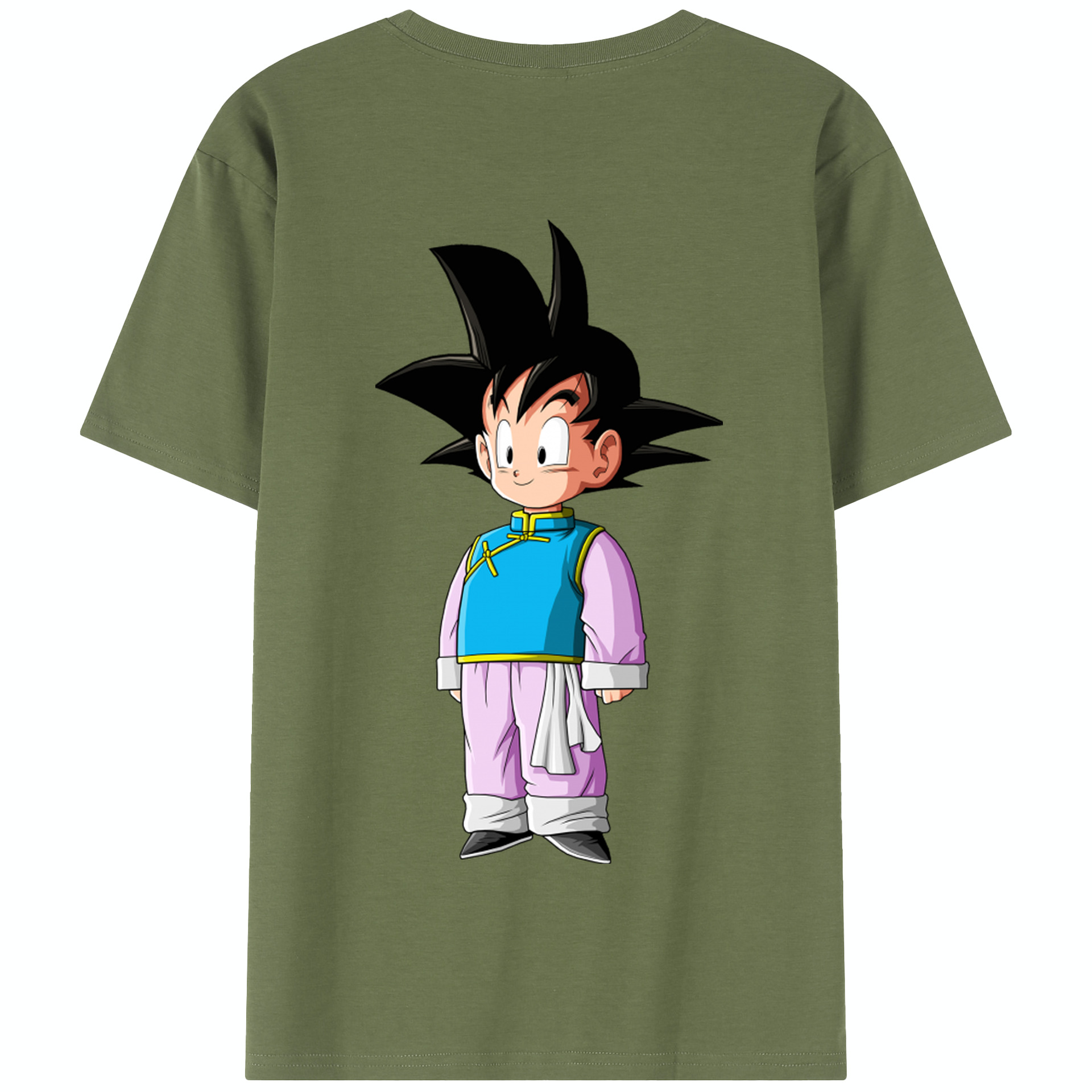 （画像用） ドラゴンボール 孫悟空（そん ごくう）Son Goku カカロット DRAGON BALL Kakarotto 綿100％半袖Tシャツ（背面プリント）